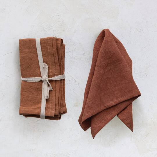 Hello Honey® 18" Square Stonewashed Linen Dinner Napkins